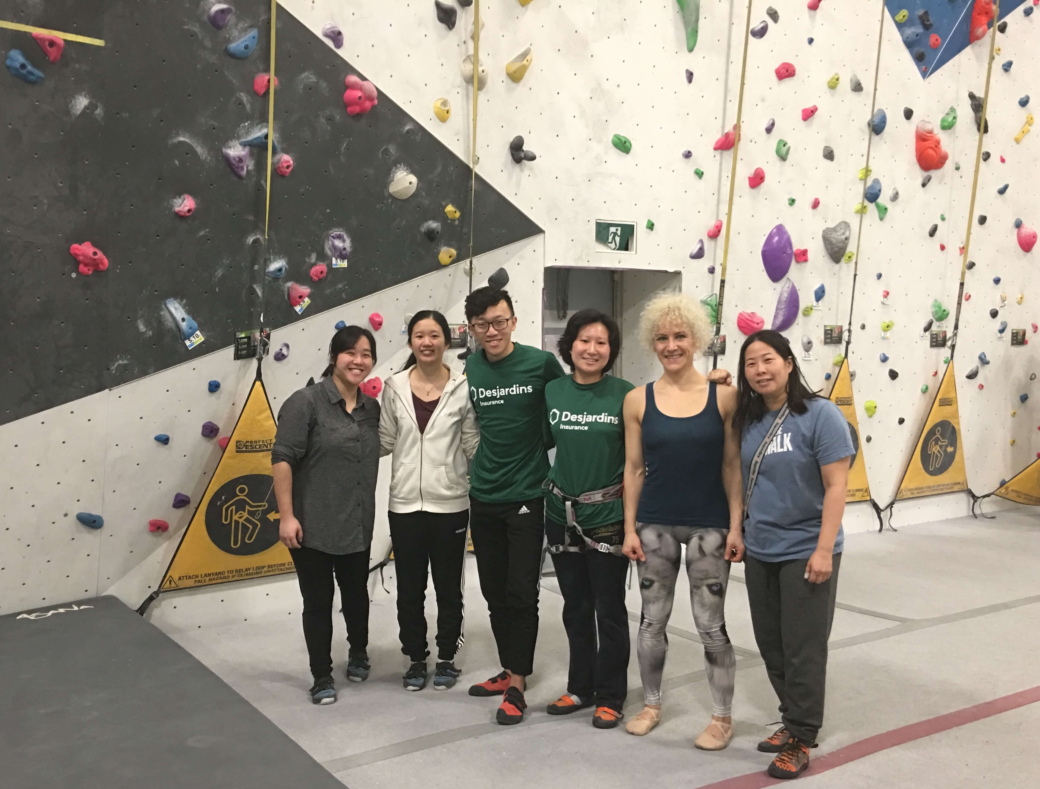 My friends and I enjoying a day of rock climbing.